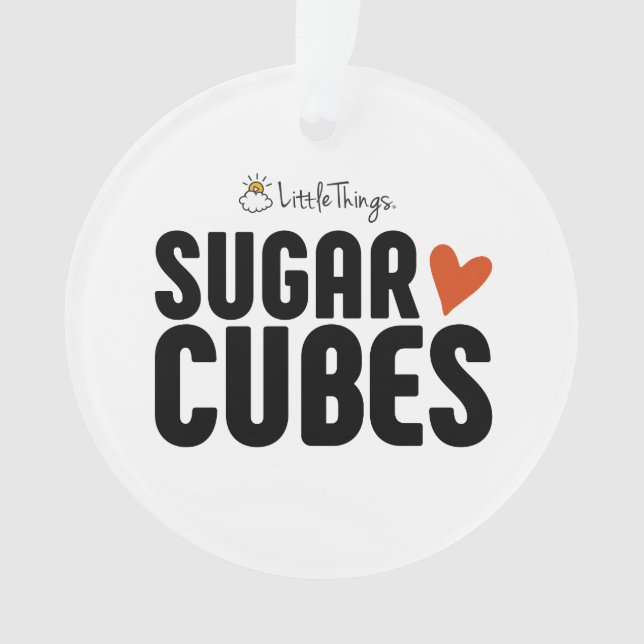 Ornement de Noël de cube en sucre (devant)