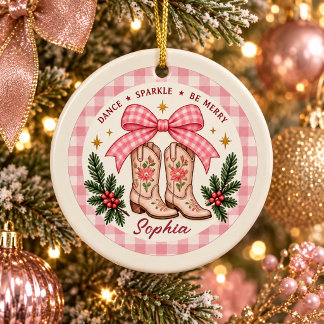 Ornement de Noël de danse en ligne personnalisé