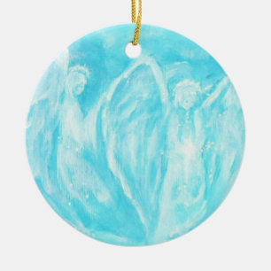 Ornement de Noël de deux d'anges amies de soeurs