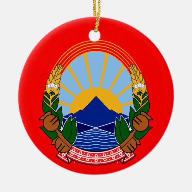 Ornement de Noël de drapeau de Macédoine (Devant)