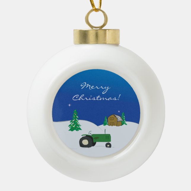 Ornement de Noël de ferme (Devant)