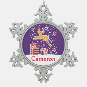Ornement de Noël de flocon de neige appelé par