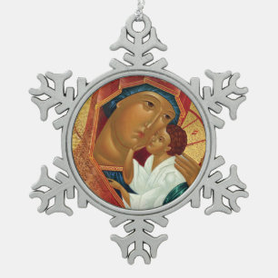 Ornement de Noël de flocon de neige avec l'icône