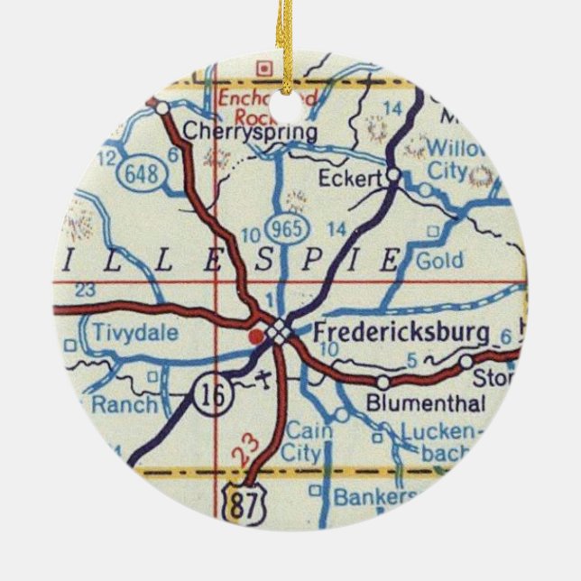 Ornement de Noël de Fredericksburg (Dos)