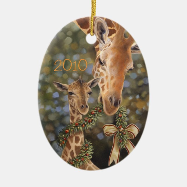 Ornement de Noël de girafes (Devant)