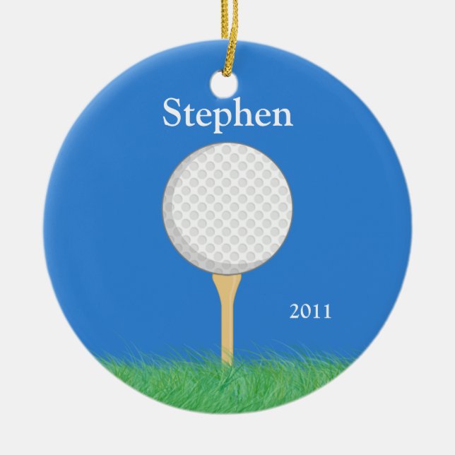 Ornement de Noël de golf (Devant)