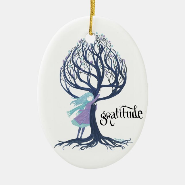 Ornement de Noël de "gratitude" (Devant)