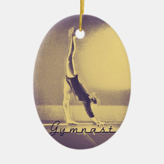 Ornement de Noël de "gymnaste" (Devant)
