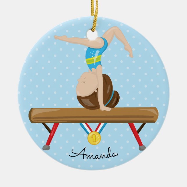 Ornement de Noël de gymnastique de gymnaste de (Devant)