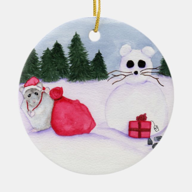 Ornement de Noël de hamster (Devant)