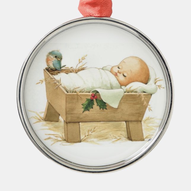 Ornement de Noël de Jésus de bébé (Devant)