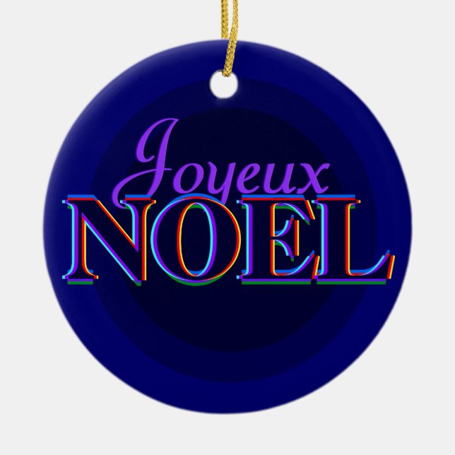 Ornement de Noël de Joyeux Noel (Devant)