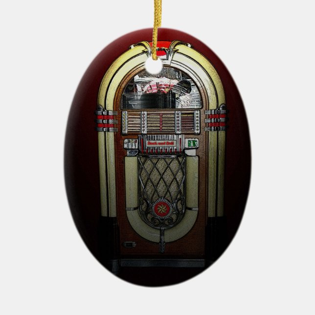 Ornement de Noël de juke-box de Jammin (Devant)
