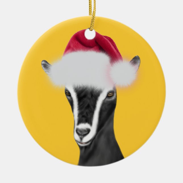 Ornement de Noël de la chèvre alpine (Devant)