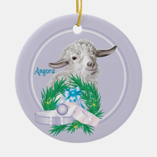 Ornement de Noël de la Chèvre d'Angora (Devant)