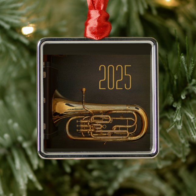 Ornement de Noël de la corne de laiton (Arbre)