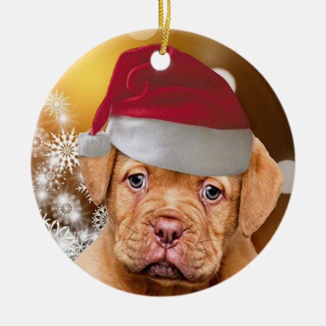 Ornement de Noël de la Dogue de Bordeaux (Devant)