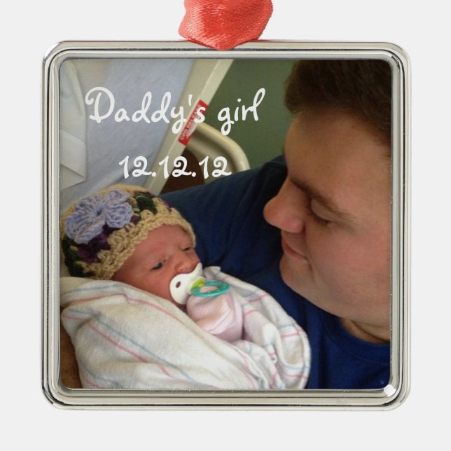Ornement de Noël de la fille du nouveau papa de (Devant)