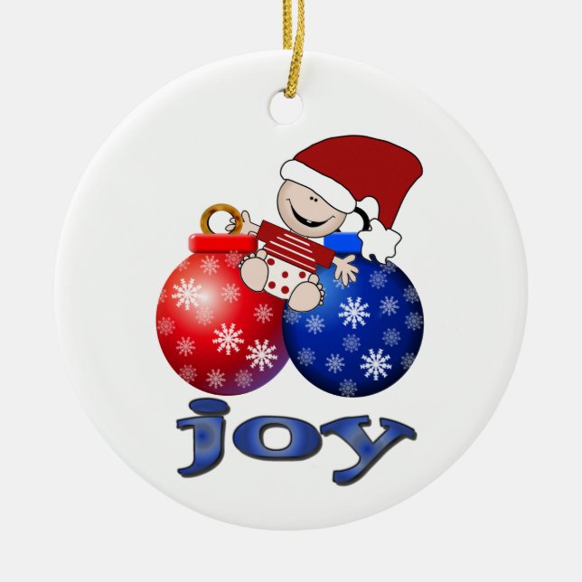 Ornement de Noël de la joie du bébé (Devant)