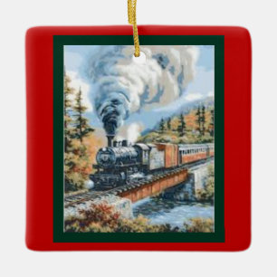 Ornement de Noël de la machine à vapeur