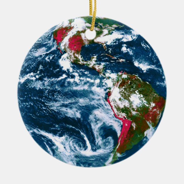 Ornement de Noël de la planète Terre (Devant)