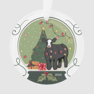 Ornement de Noël de la vache Baldy