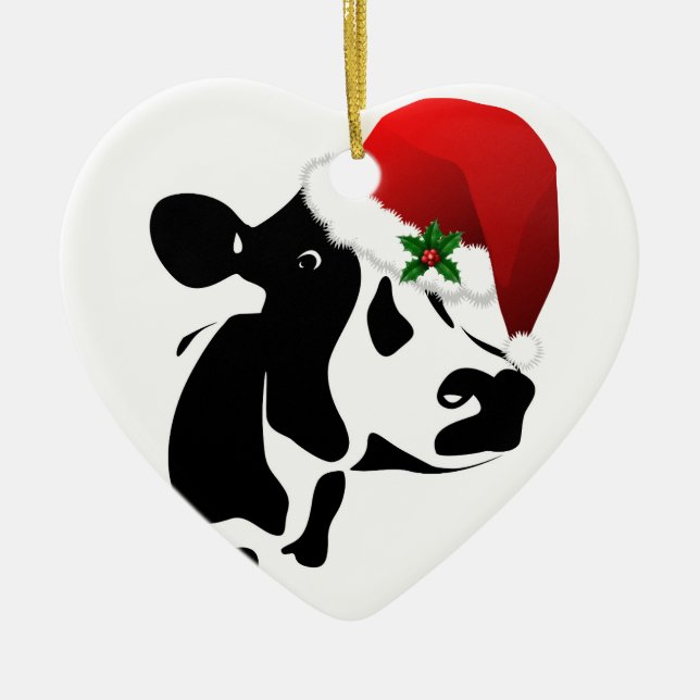 Ornement de Noël de la vache country (Devant)