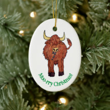 Ornement de Noël de la vache Highland
