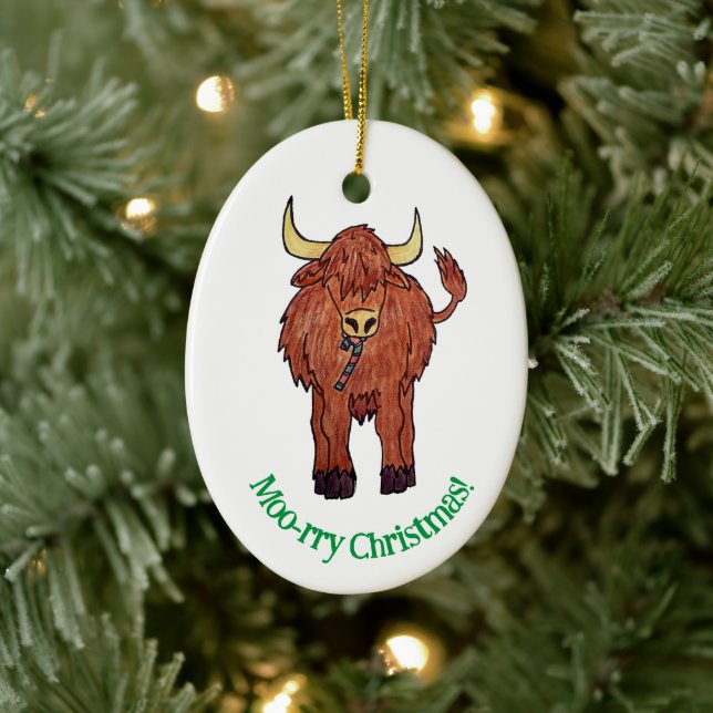 Ornement de Noël de la vache Highland (Arbre)