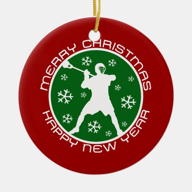 Ornement de Noël de lacrosse (Devant)