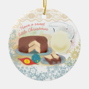 Ornement de Noël de lait de gâteau de chocolat de