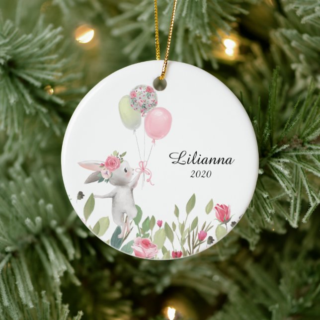 Ornement de Noël de lapin, lapin (Arbre)