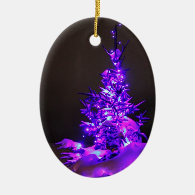Ornement de Noël de l'arbre pourpre (Devant)
