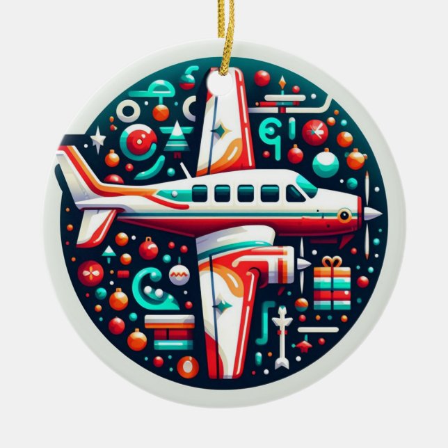 Ornement de Noël de l'avion (Devant)