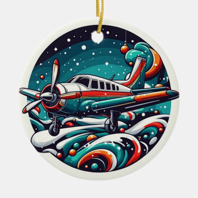 Ornement de Noël de l'avion (Devant)