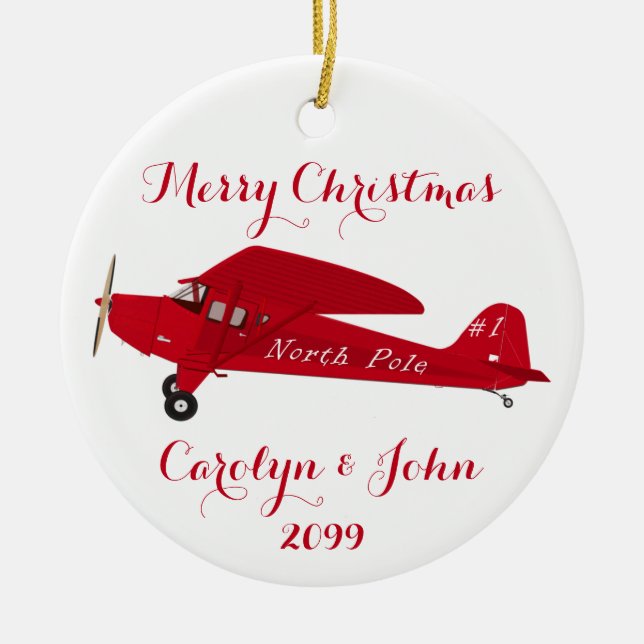 Ornement de Noël de l'avion du Pôle Nord (Devant)