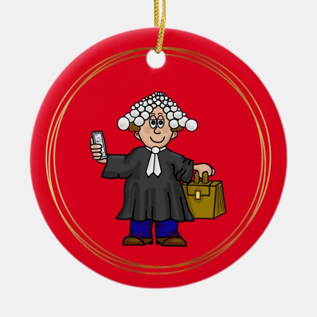 Ornement de Noël de l'avocat britannique (Devant)