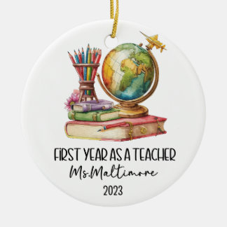 Ornement de Noël de l'enseignant de première année