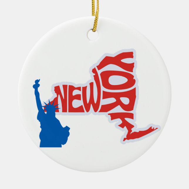 Ornement de Noël de l'État de New York (Devant)