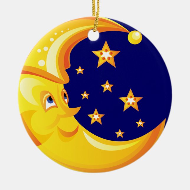 Ornement de Noël de lune (Devant)