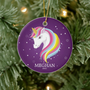 Ornement de Noël de l'Unicorne magique