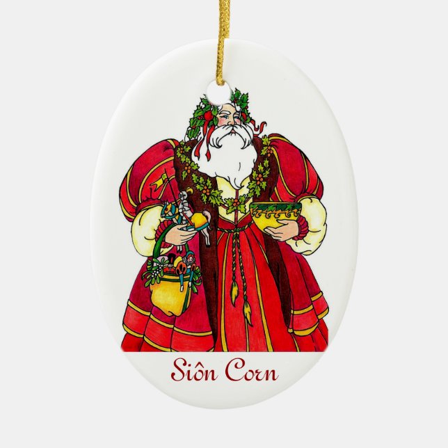 Ornement de Noël de maïs de Siôn (Devant)
