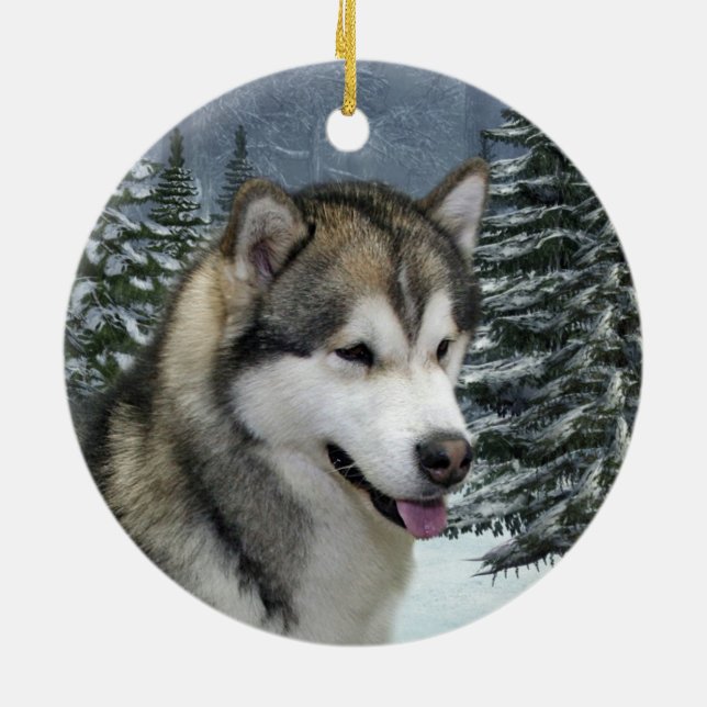 Ornement de Noël de Malamute (Dos)