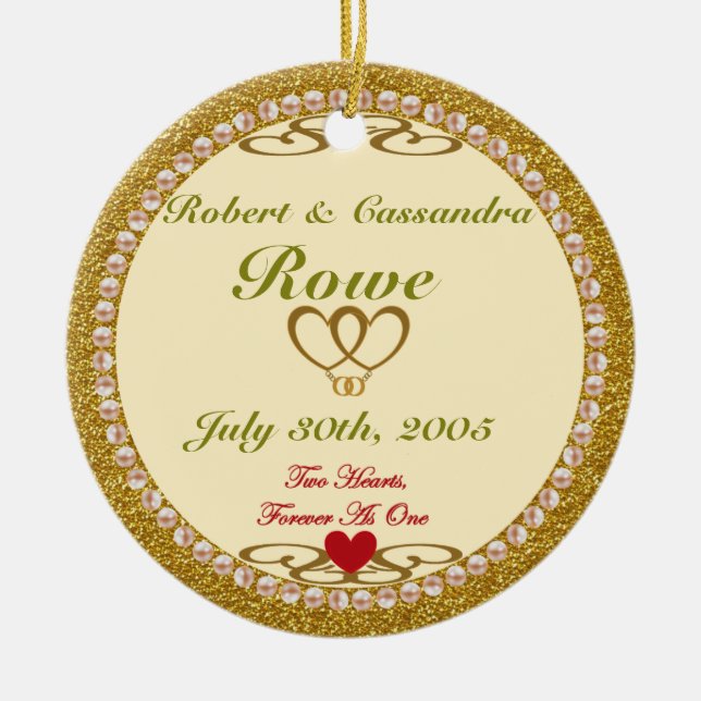 Ornement de Noël de mariage (Devant)