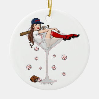 Ornement de Noël de Martini de fille de Boston