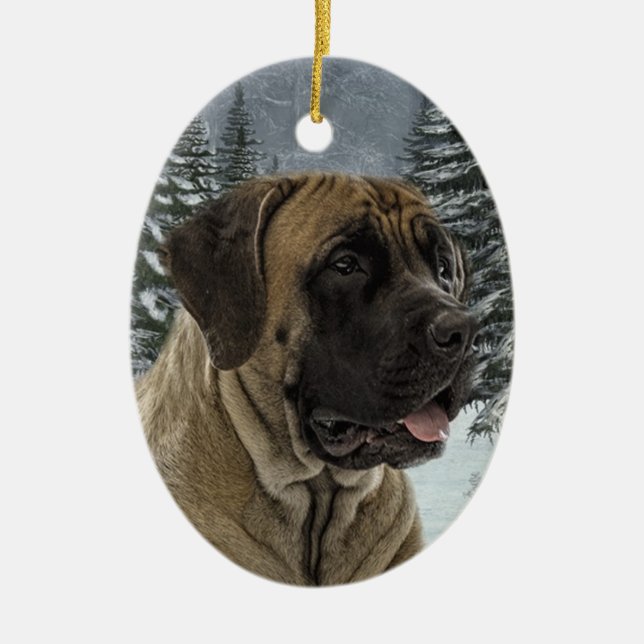 Ornement de Noël de mastiff (Devant)