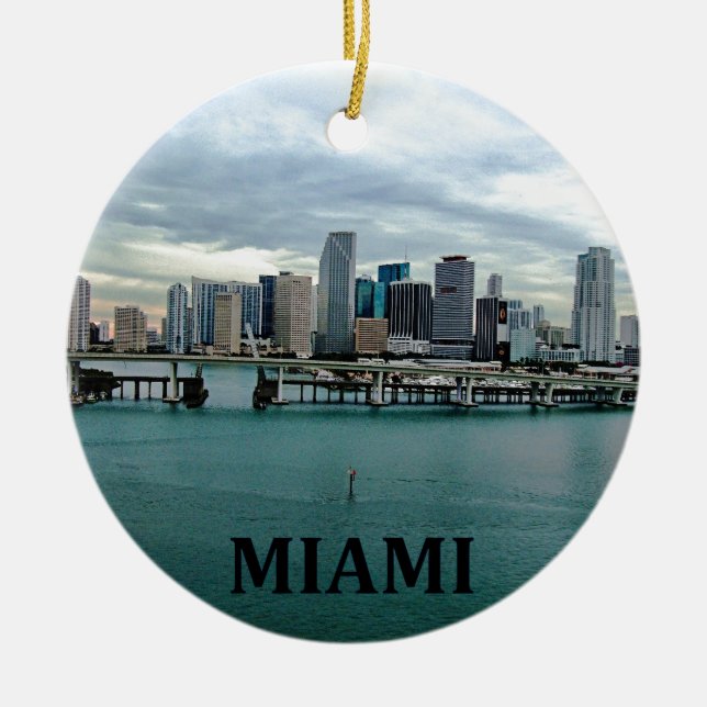 Ornement de Noël de Miami la Floride (Devant)