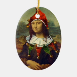 Ornement de Noël de Mona Lisa Elf