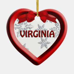 Ornement de Noël de Noël de Virginia Snowflake