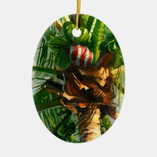 Ornement de Noël de noix de coco (Devant)